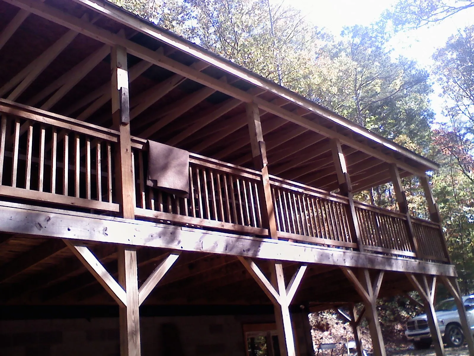 Timber framing under a new elevated porch and deck — Roof Leak Repair in Onamia by Roofing Brothers